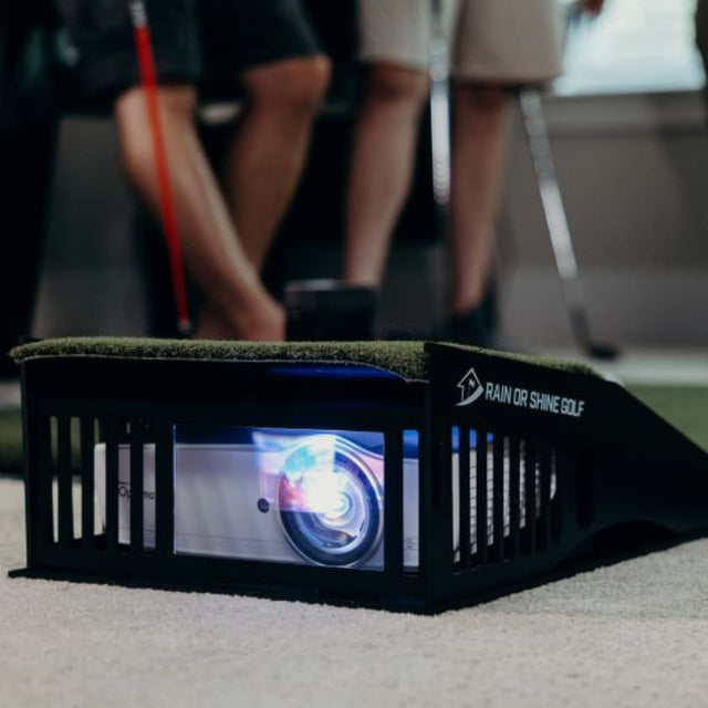 Golf Sim Projectors Mobile Banner: projector setup