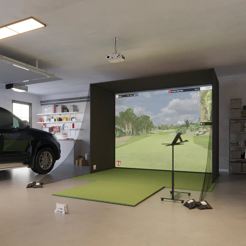 FlightScope Mevo Gen2 SwingBay : in a SwingBay enclosure, projector setup