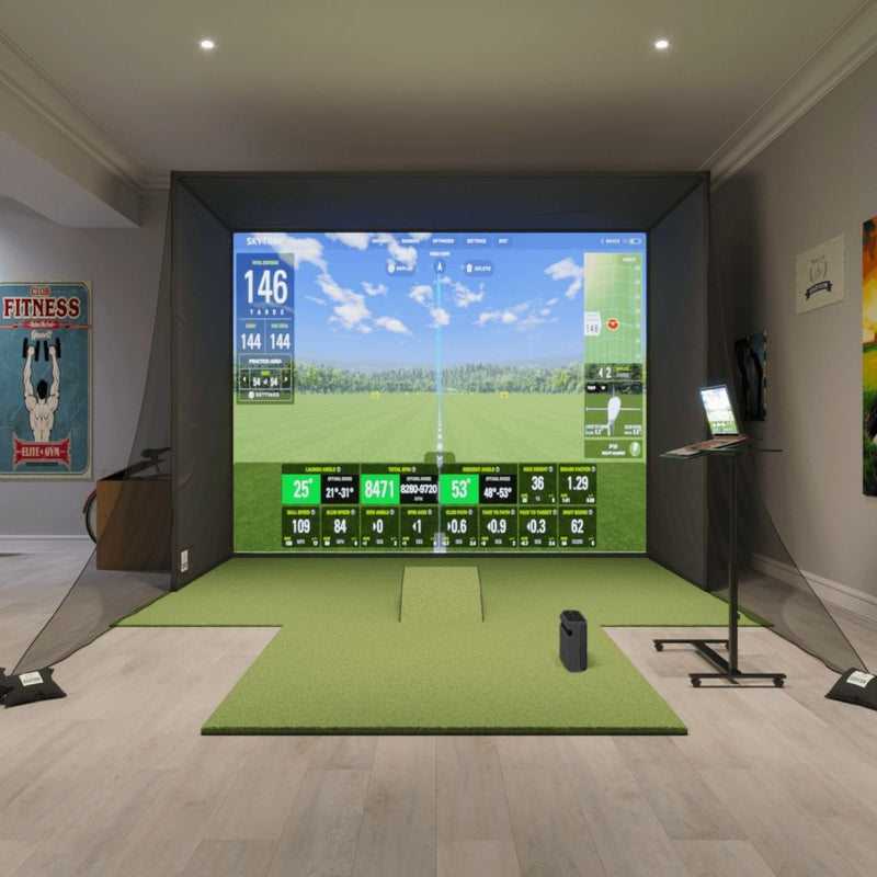 SkyTrak ST Max SwingBay : in a SwingBay enclosure, in a sim bay