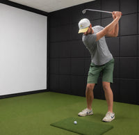 Golf Simulator Wall Panels - Faux Leather 2' x 2' - Rain or Shine Golf